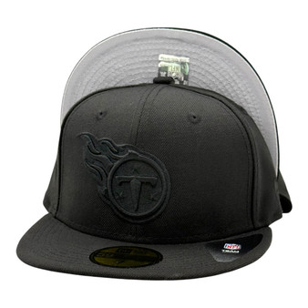 Tennessee Titans New Era Black On Black 59FIFTY Fitted Hat
