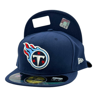Tennessee Titans New Era Navy With Classic Logo And NFL Logo On Back 59FIFTY Fitted Hat Tennessee Titans New Era Navy With Classic Logo And NFL Logo On Back 59FIFTY Fitted Hat