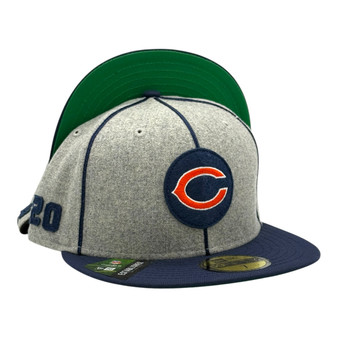 Chicago Bears New Era Gray /Navy 2019 NFL Sideline Home Official Logo 59FIFTY 1920S Fitted Hat