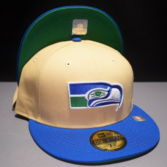 Seattle Seahawks New Era Vegas Gold/Royal Blue Bill And Green Bottom 59FIFTY Fitted Hat