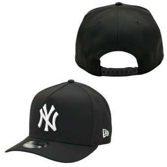 New York Yankees New Era Black With White Classic 9FIFTY A-Frame Adjustable Snapback Hat