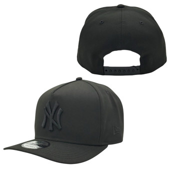 New York Yankees New Era Black On Black Classic Logo 9FIFTY A-Frame Adjustable Snapback Hat New York Yankees New Era Black On Black Classic Logo 9FIFTY A-Frame Adjustable Snapback Hat