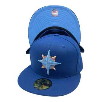 Seattle Mariners New Era Royal Blue With Sky Blue Bottom 59FIFTY Fitted Hat