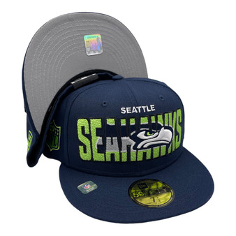 Seattle Seahawks New Era All Navy 2023 Draft 59FIFTY Fitted Hat