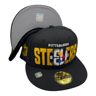 Pittsburgh Steelers New Era All Black 2023 NFL Draft 59FIFTY Fitted Hat