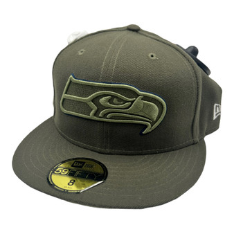 Seattle Seahawks New Era Olive Green 2017 Salute To Service 59FIFTY Fitted Hat