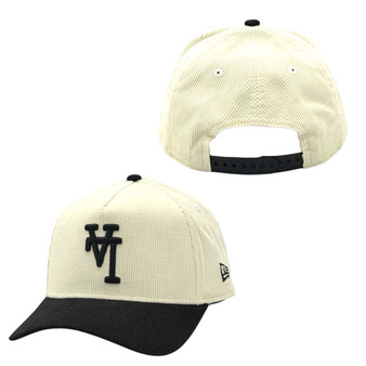 Los Angeles Dodgers New Era Corduroy Cream/Black Upside Down 9FORTY A-Frame Adjustable Snapback Hat