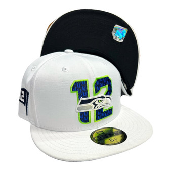 Seattle Seahawks New Era All White 2019 NFL Draft Spotlight 59FIFTY Fitted Hat