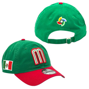Mexico New Era Green/Red 2026 World Baseball Classic With Flag 9TWENTY Adjustable Hat