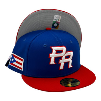Puerto Rico New Era Royal Blue/Red 2026 World Baseball Classic With Flag 59FIFTY Fitted Hat