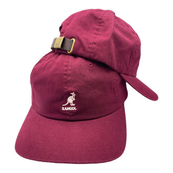 Kangol All Burgundy Washed Baseball Pre-Curved Adjustable Dad Hat