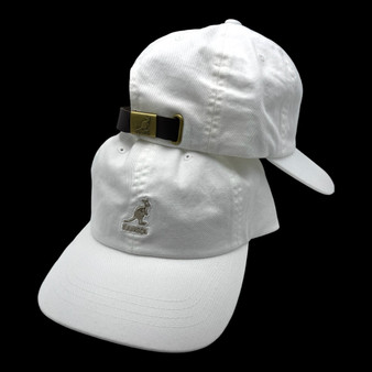Kangol All White Washed Baseball Pre-Curved Adjustable Dad Hat