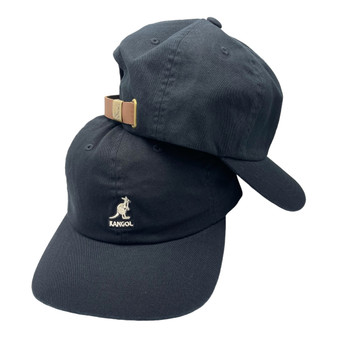 Kangol All Black Baseball Pre-Curved Adjustable Dad Hat