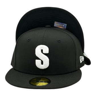 Seattle Steelheads New Era Black With White Alternate 3 Negro League 59FIFTY Fitted Hat