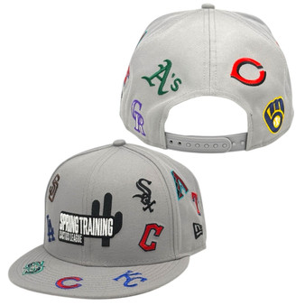 2026 New Era Gray Spring Training Cactus League Scattered 9FIFTY Adjustable Snapback Hat