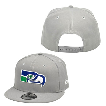 Seattle Seahawks New Era Gray With Retro Logo 9FIFTY Adjustable Snapback Hat
