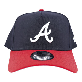 Atlanta Braves New Era Navy/Red Bill And Gray Bottom 9FORTY A-Frame Adjustable Snapback Hat