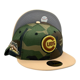 Chicago Cubs New Era Green Camo/Peach With Wrigley Field Patch 59FIFTY Fitted Hat