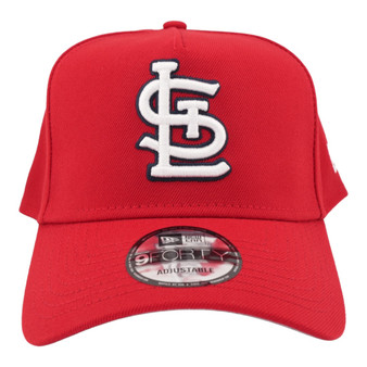 St. Louis Cardinals New Era All Red With Gray Bottom 9FORTY A-Frame Adjustable Snapback Hat