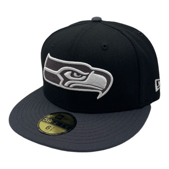 Seattle Seahawks New Era Black/Charcoal Gray 59FIFTY Fitted Hat