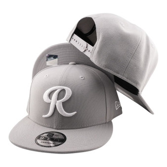 Tacoma Rainiers New Era All Gray With White Letter "R" 9FIFTY Adjustable Snapback Hat