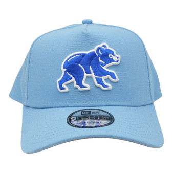 Chicago Cubs New Era All Sky Blue And Gray Bottom 9FORTY A-Frame Adjustable Snapback Hat