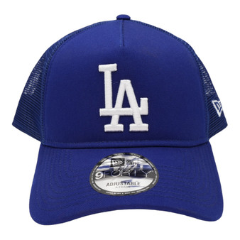 Los Angeles Dodgers New Era Royal Blue 9FORTY A-Frame Trucker Mesh Adjustable Snapback Hat