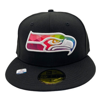 Seattle Seahawks New Era All Black 2023 NFL Crucial Catch 59FIFTY Fitted Hat
