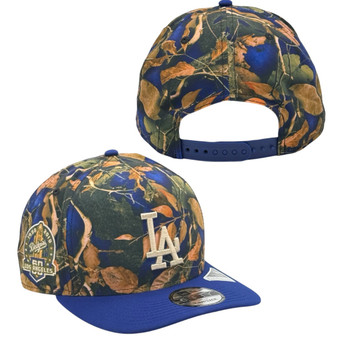 Los Angeles Dodgers New Era Royal Blue Leaf Camo/Royal Blue Basic Logo With 60TH Anniversary Patch 9FIFTY A-Frame Snapback Hat