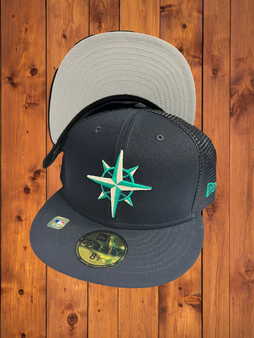 Seattle Mariners New Era All Navy Trucker 2022 Batting Practice 59FIFTY Trucker Mesh  Fitted Hat