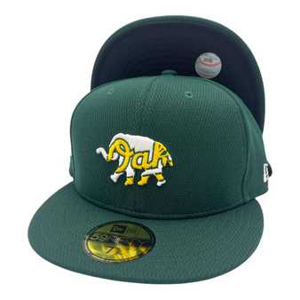 Oakland Athletics New Era All Dark Green Cooperstown Logo Jersey Mesh 59FIFTY Fitted Hat