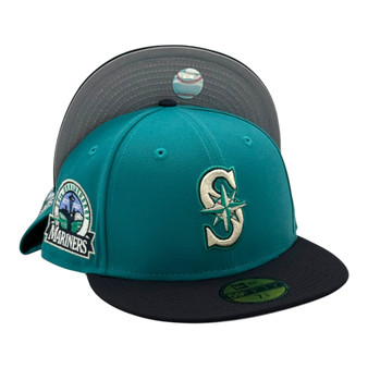 Seattle Mariners New Era Teal/Navy And Gray Bottom With 30TH Anniversary Patch 59FIFTY Fitted Hat