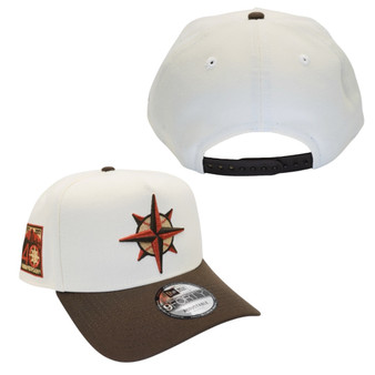 Seattle Mariners New Era Chrome White/Brown And Light Gray Bottom With 40th Anniversary Patch 9FORTY A-Frame Snapback Hat