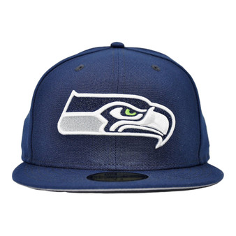 Seattle Seahawks New Era All Navy With Team Name On Back 59FIFTY Fitted Hat