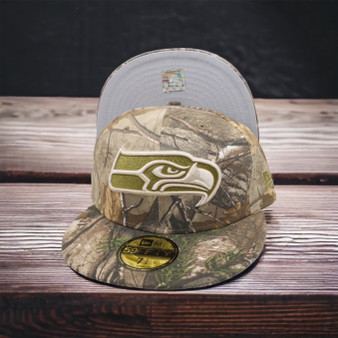 Seattle Seahawks New Era Real Tree Camo 59FIFTY Fitted Hat