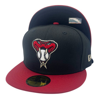 Arizona Diamondbacks New Era Black With Burgundy Bill Authentic Collection On-Field 59FIFTY Fitted Hat