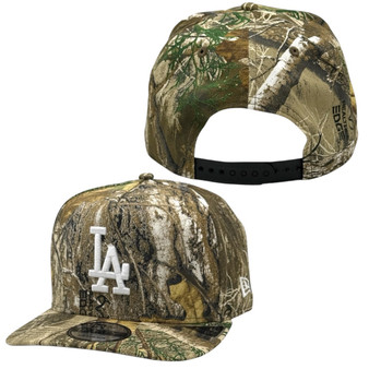 Los Angeles Dodgers New Era Real Tree Camo Basic Logo 9FIFTY A-Frame Snapback Hat