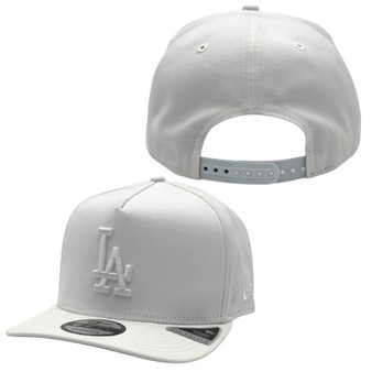 Los Angeles Dodgers New Era White On White Basic Logo 9FIFTY A-Frame Snapback Hat