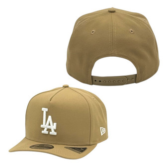 Los Angeles Dodgers New Era Khaki With Basic Logo 9FIFTY A-Frame Snapback Hat