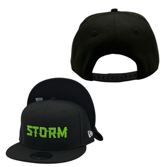 Seattle Storm New Era Black With Script Logo 9FIFTY Adjustable Snapback Hat