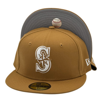 Seattle Mariners New Era Panama Tan With Basic Logo 59FIFTY Fitted Hat
