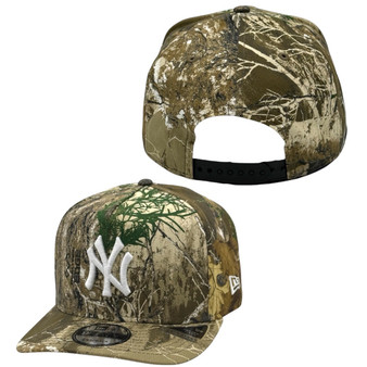 New York Yankees New Era Real Tree Camo With Classic Logo 9FIFTY A-Frame Adjustable Snapback Hat