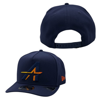 Houston Astros New Era Navy 2025 Logo And Light Gray Bottom 9FIFTY A-Frame Adjustable Snapback Hat