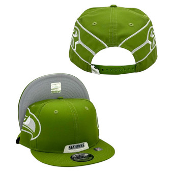 Seattle Seahawks New Era Lime Green 2025 Helmet Rivalry 9FIFTY Adjustable Snapback Hat