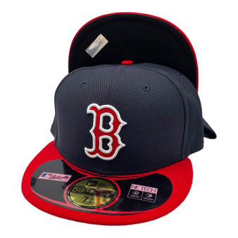 Boston Red Sox New Era All Navy/Red Bill Diamond Era 59FIFTY Fitted Hat