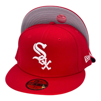Chicago White Sox New Era All Red With White Logo 59FIFTY Fitted Hat
