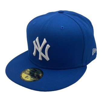 New York Yankees New Era All light Royal Blue With White Logo 59FIFTY Fitted Hat