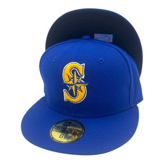 Seattle Mariners New Era All Royal Blue Alternate 2 Authentic On-Field 59FIFTY Fitted Hat