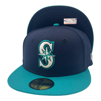 Seattle Mariners New Era Navy/Aqua Bill Alternate Authentic Collection On-Field 59FIFTY Fitted Hat