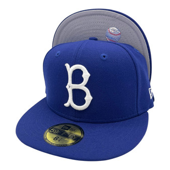 Brooklyn Dodgers New Era All Royal Blue With White Logo 59FIFTY Fitted Hat